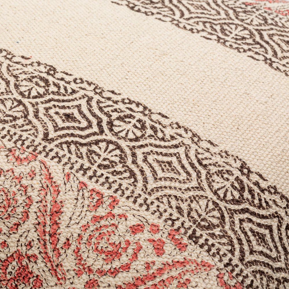 Surya Prisha 20&quot; x 20&quot; Throw Pillow in Rose, Dark Brown and Light Beige, , large