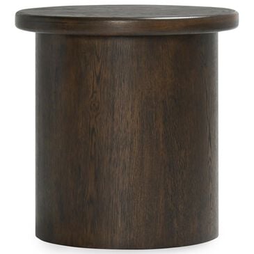 Classic Home Runa Round End Table in Coffee Brown, , large