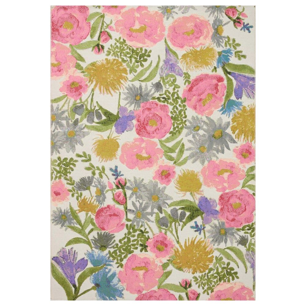 Loloi II Botanical 10"6" x 13"9" Ivory and Multicolor Area Rug, , large