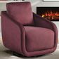 Lifestyle Solutions Lydia Swivel Accent Chair in Plum, , large