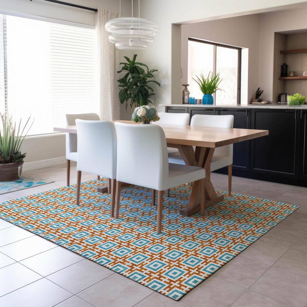 Dalyn Rug Company Marlo 3&#39; x 5&#39; Orange Indoor/Outdoor Area Rug, , large