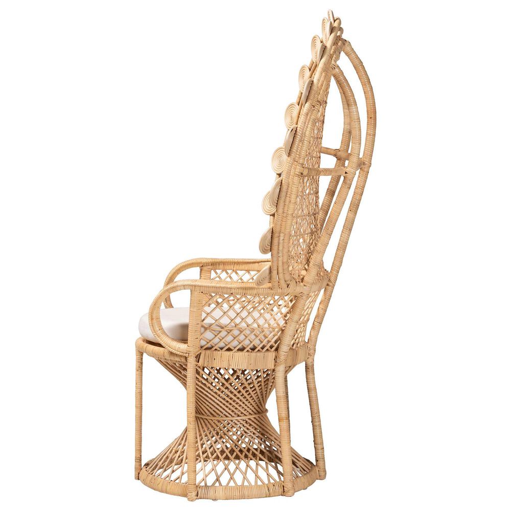 Baxton Studio Hecate Peacock Chair in Natural Brown, , large