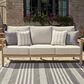 Ashley Hallow Creek Patio Sofa in Beige, , large