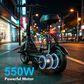 HOMLUX 550W 20-Mile Adults Electric Scooter with Pet Basket in Black, , large
