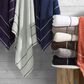 Timberlake Lavish Home Zero Twist 2-Piece Towel Set in White and Black, , large