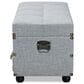 Baxton Studio Flynn 2-Drawer Storage Trunk Ottoman in Grey, , large