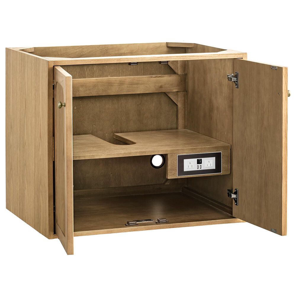 James Martin Vanities Laurent 30" Single Bathroom Vanity in Light Natural Oak with 3 cm Lime Delight Quartz Top and Rectangular Sink, , large