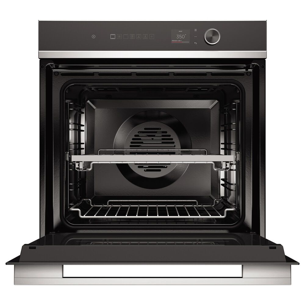 Fisher &amp; Paykel Series 7 24&quot; Contemporary Single Electric Wall Oven with 16 Functions in Stainless Steel and Black, , large