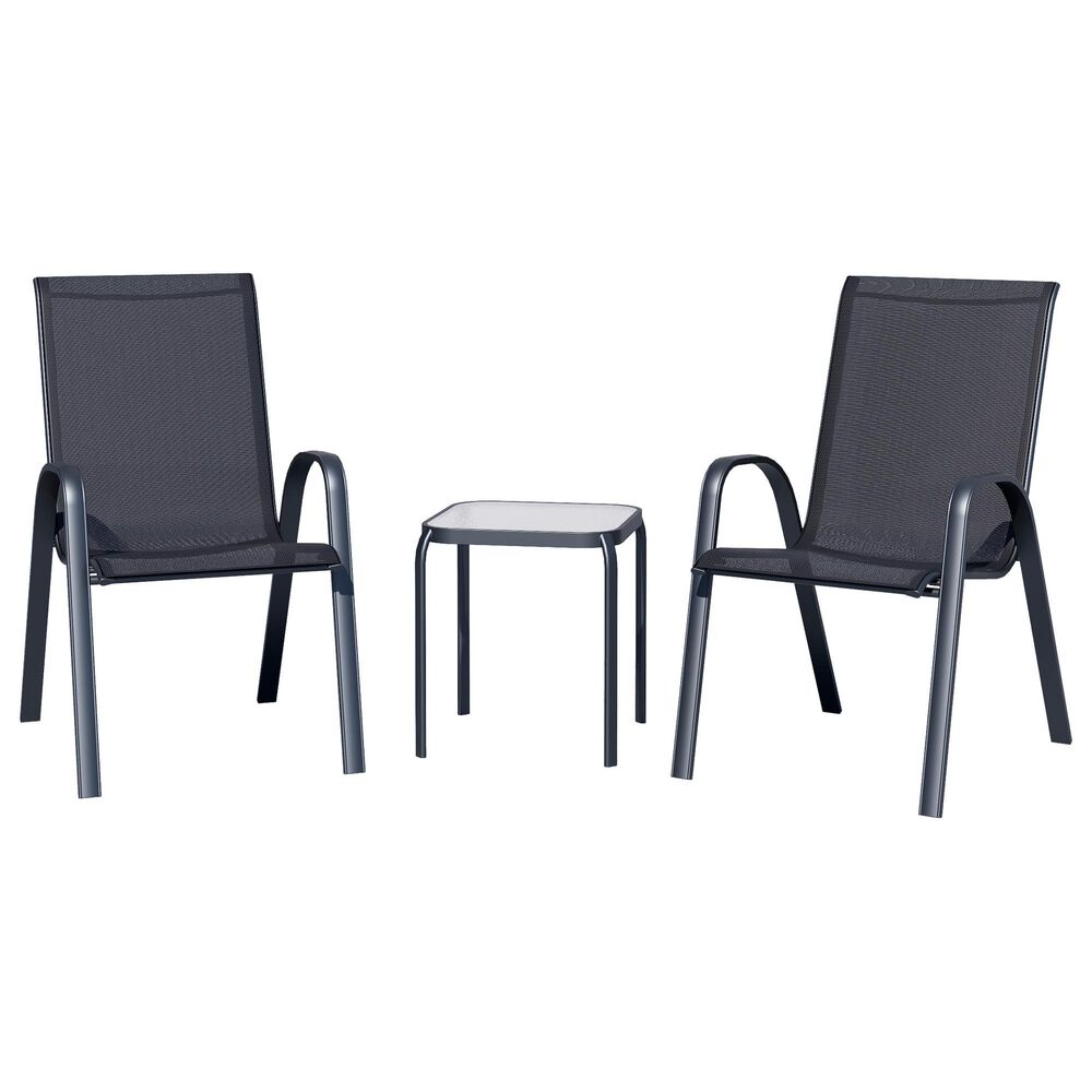 Redline Creation Inc. 3-Piece Chat Set in Black, , large