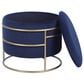 Rta Products Elegant Storage Ottoman with Gold Frame in Blue, , large