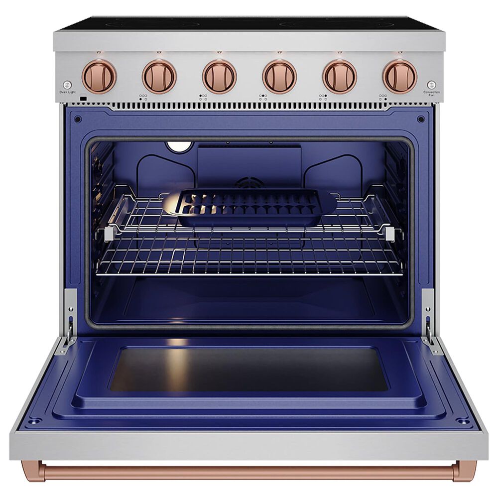 Thor Kitchen Gordon Ramsay 6 Cu. Ft. Professional Freestanding Electric Range with Rose Gold Handle Kit in Stainless Steel, , large