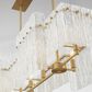 Cyan Othello Chandelier in Aged Brass, , large