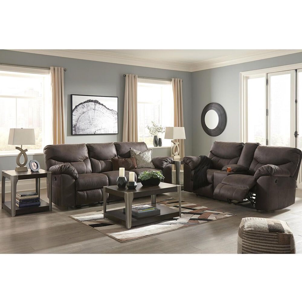 Signature Design by Ashley Boxberg Manual Reclining Sofa in Teak Shop NFM