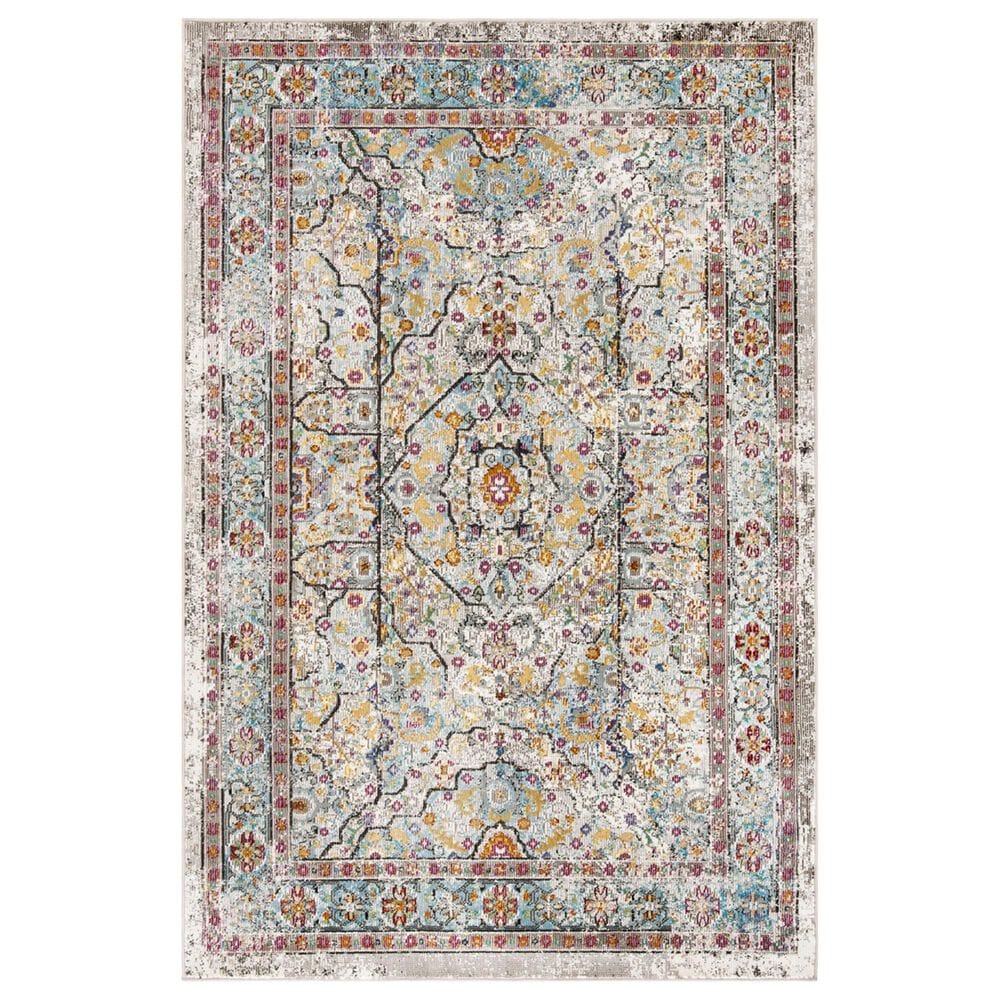 Safavieh Aria ARA199C 4" x 6" Cream and Blue Area Rug, , large