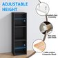 HOMLUX 3-Tier Bookcase Open Multipurpose Display Rack with Adjustable Shelves in Blackwood, , large