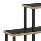 HOMLUX 3-Cube Display Bookshelf in Americano and Black, , large