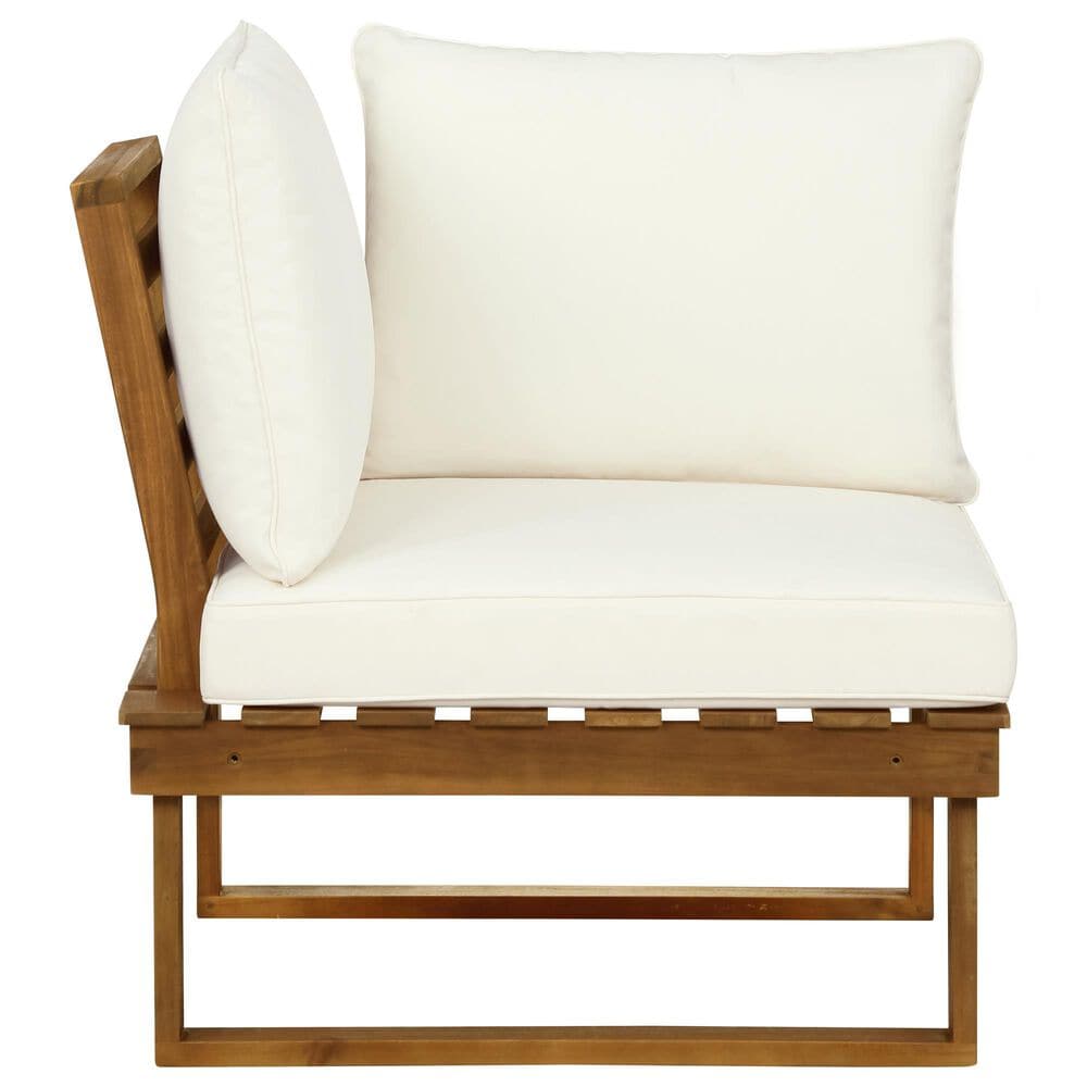 Linon Home Decor Skypark 2-Piece Outdoor Conversation Set in Teak Oil, , large