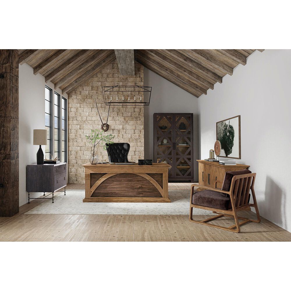 Hooker Furniture Big Sky Executive Desk in Vintage Natural, , large