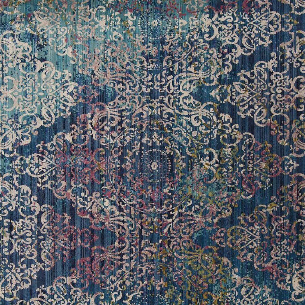 Safavieh Aria Damask 2&#39; x 8&#39; Blue and Multicolor Runner, , large