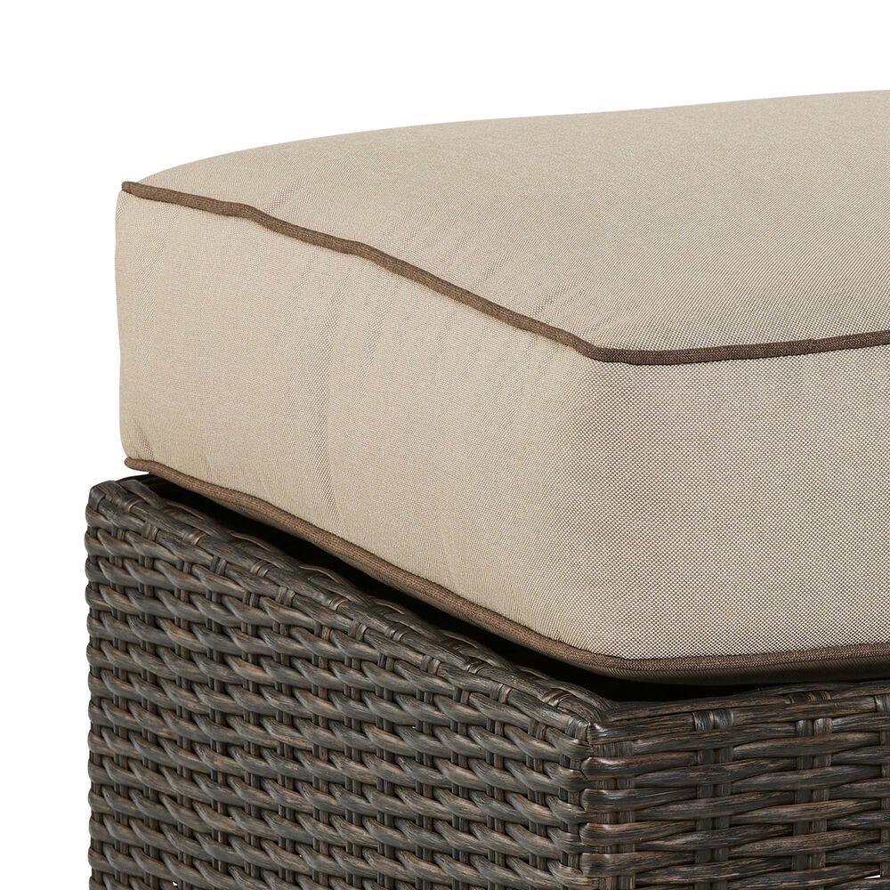 Ashley Coastline Bay Ottoman with Cushion in Brown, , large