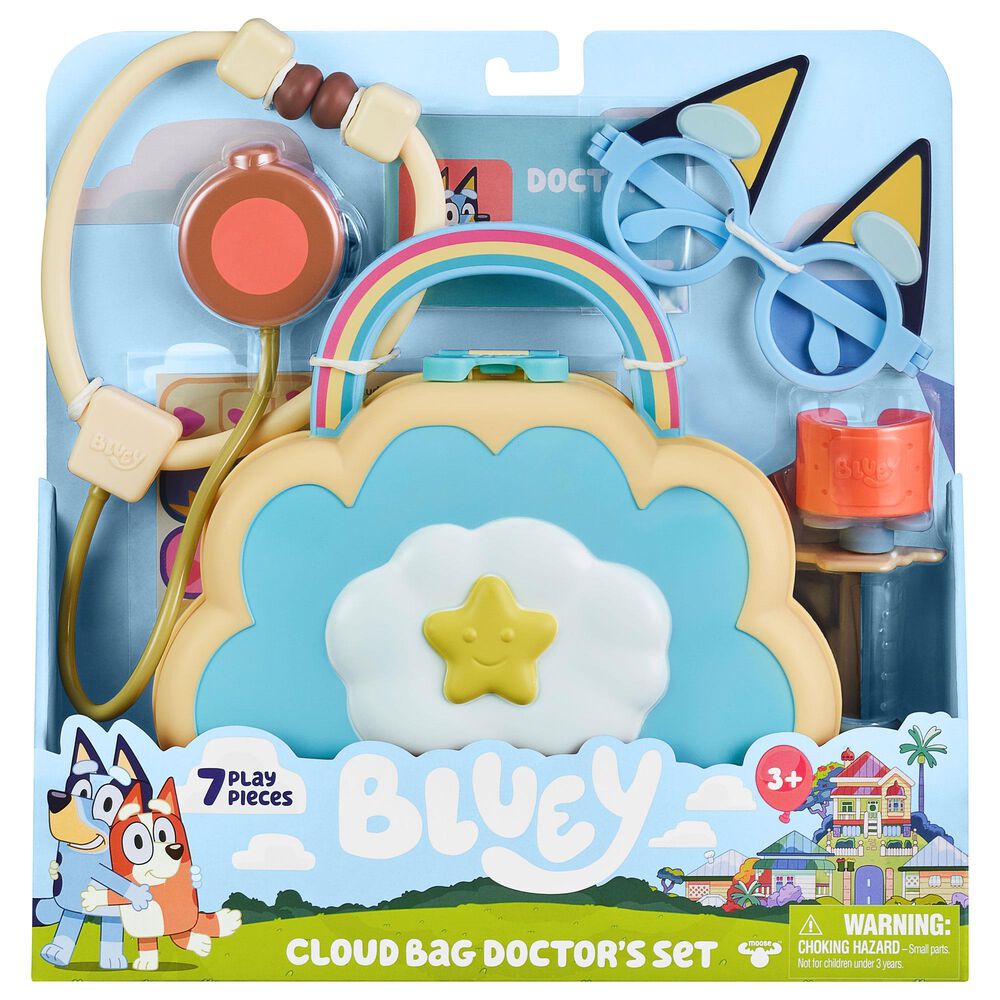 Bluey 7-Piece Cloud Bag Doctor&#39;s Set, , large