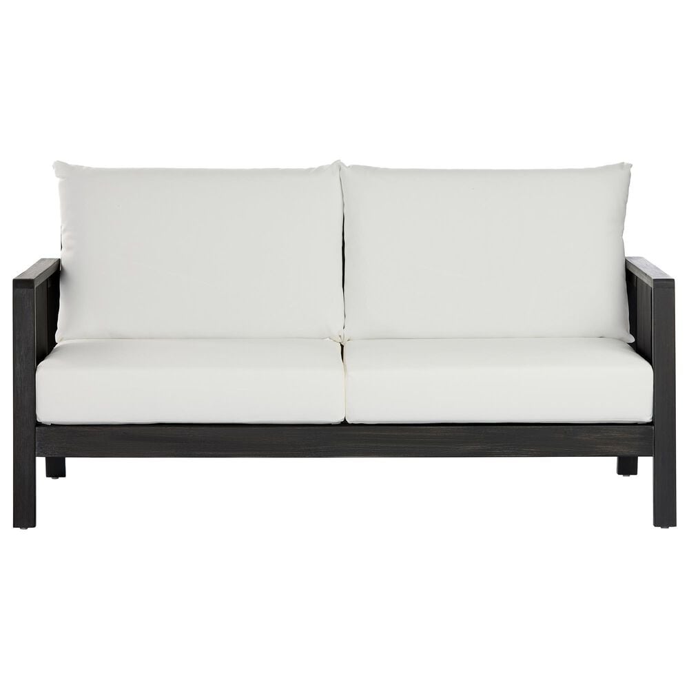 HOMLUX 4-Pieces Outdoor Conversation Set in White and Black, , large