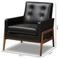 Baxton Studio Perris Lounge Chair in Black, , large