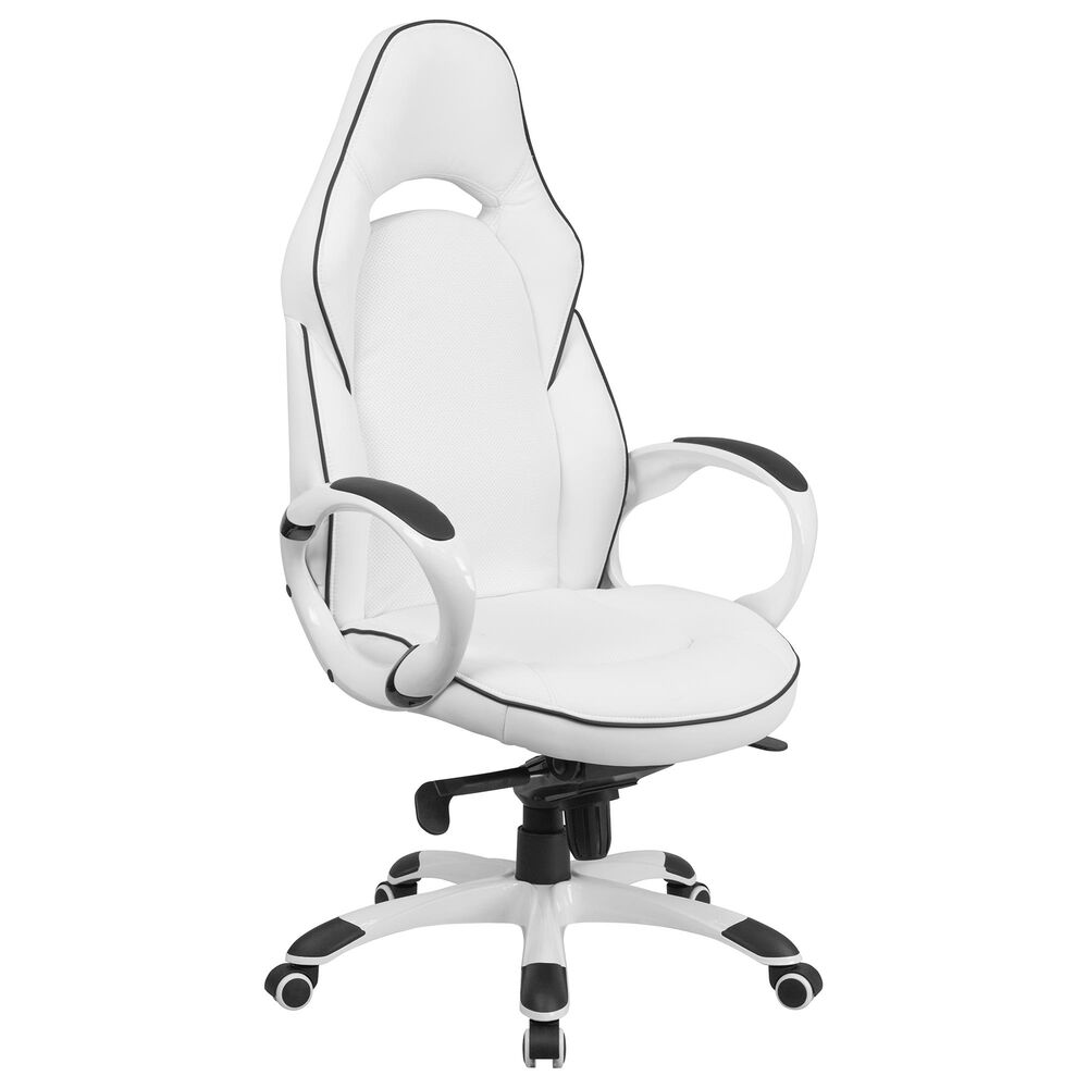 Flash Furniture Executive Swivel Chair in White, , large