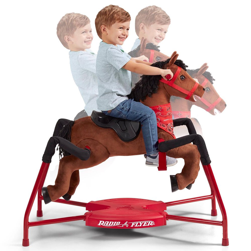 Radio Flyer Chestnut Plush Interactive Riding Horse in Multicolor, , large