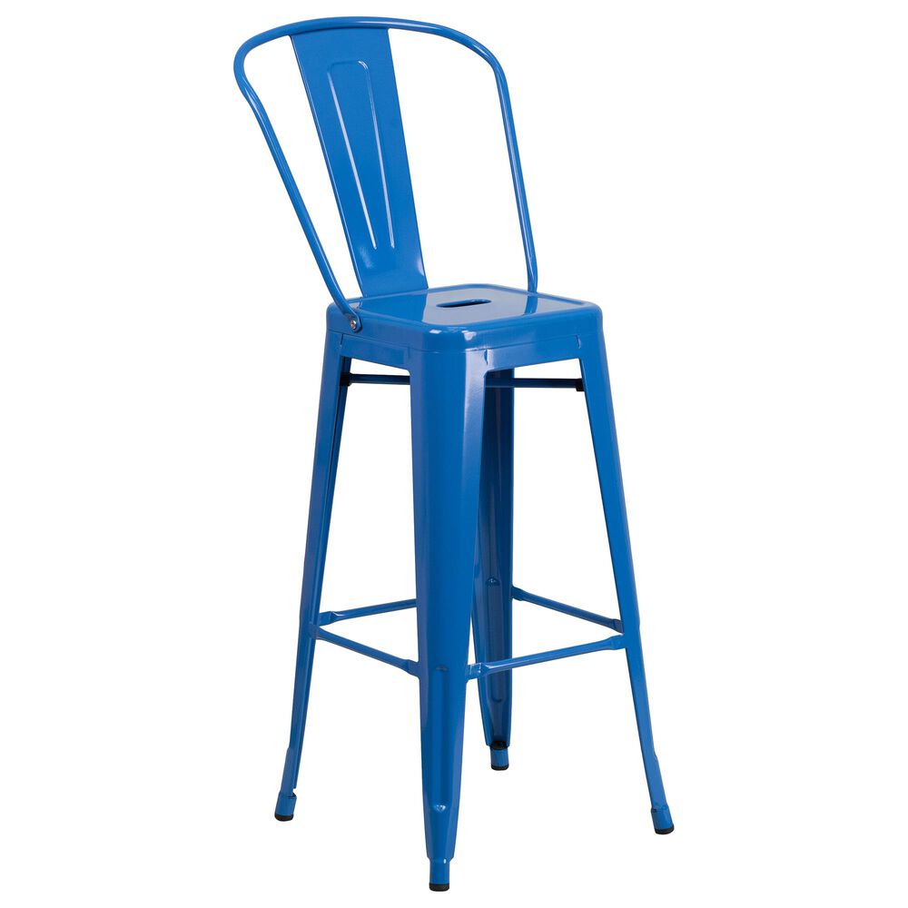 Flash Furniture 30" Barstool in Blue, , large