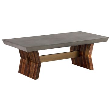 Blue River Picadilly Dining Table in Grey, Black Brushed and Antique Brass - Table Only, , large