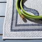 Safavieh Bermuda 2" x 8" Ivory and Charcoal Indoor/Outdoor Area Performance Rug, , large