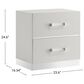 New Heritage Europa 4 Piece Wood Queen Panel Bedroom Set with Nightstand in White, , large