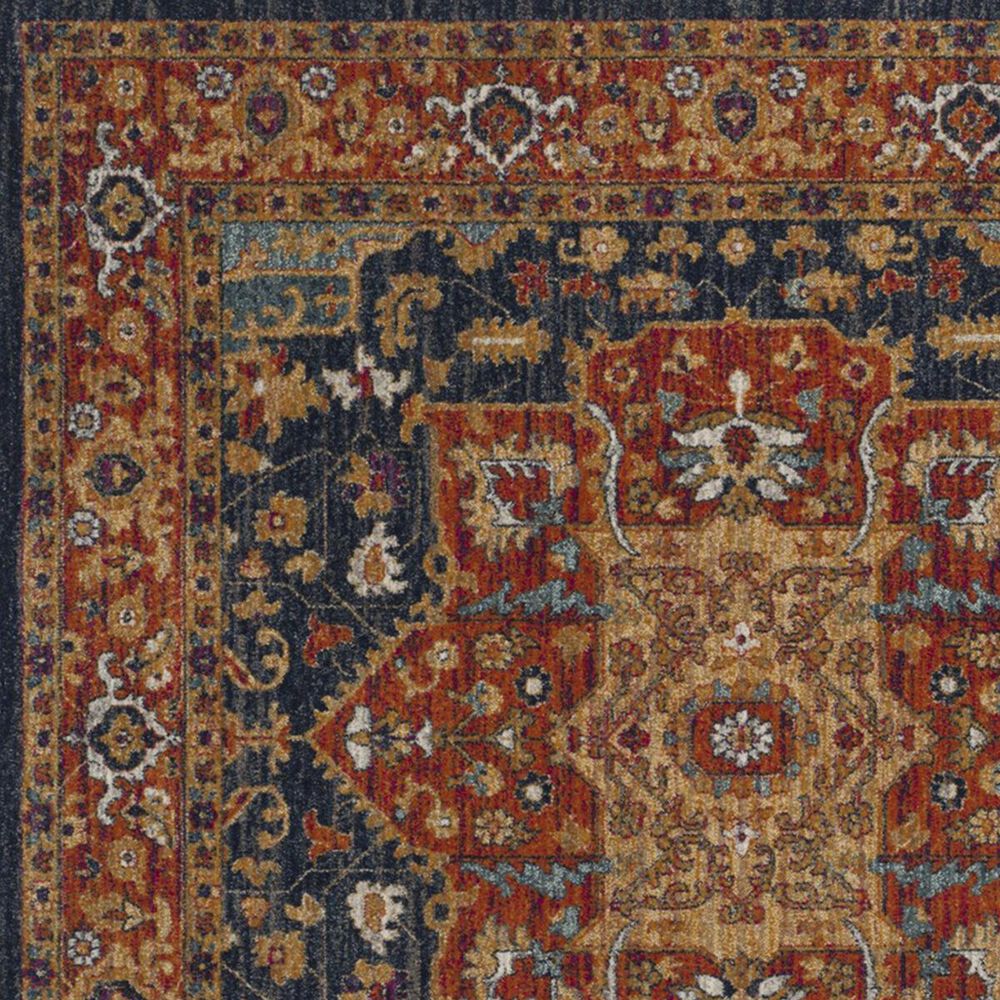 Safavieh Evoke EVK275C 5&#39;1&quot; Square Blue and Orange Area Rug, , large
