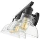Golden Lighting Carver 3-Light Bath Vanity in Black with Clear Shade, , large