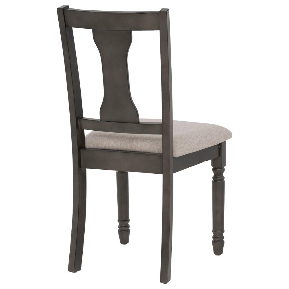 Linon Home Decor Willow Side Chair in Dark Grey, , large
