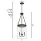 Hunter Devon Park 3-Light Pendant in Onyx Bengal, , large
