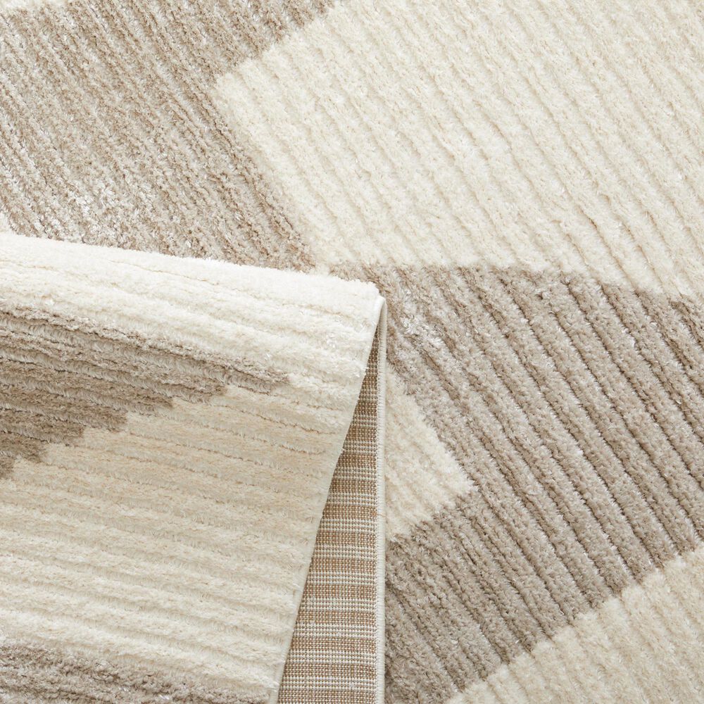 Central Oriental Etros Maki Beige and Taupe 7&#39;10&quot; x 9&#39;10&quot; Area Rug, , large