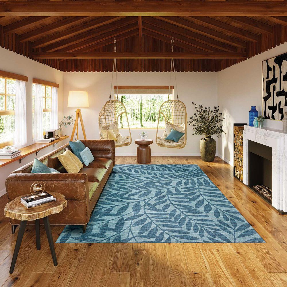 Dalyn Rug Company Sedona Floral 3&#39; x 5&#39; Denim Indoor/Outdoor Area Performance Rug, , large