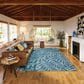 Dalyn Rug Company Sedona Floral 3" x 5" Denim Indoor/Outdoor Area Performance Rug, , large