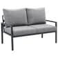 CorLiving Eden 4-Piece Patio Conversation Set in Grey, , large
