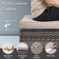 Sunwell Garden Outdoor Ottoman with Gray Rattan in Beige (Set of 2), , large