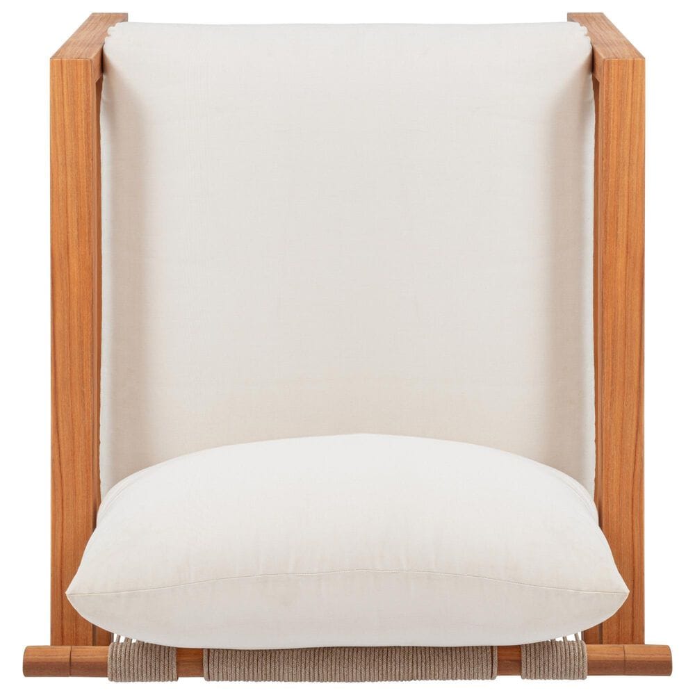Linon Home Decor Cassius Patio Slanted Back Chair in Off White, , large