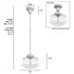 Hunter Saddle Creek 10" 1-Light Pendant with Clear Seeded Shade in Brushed Nickel, , large
