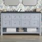 James Martin Vanities Breckenridge 60" Double Bathroom Vanity in Serenity Blue with 3 cm Charcoal Soapstone Quartz Top and Rectangular Sinks, , large