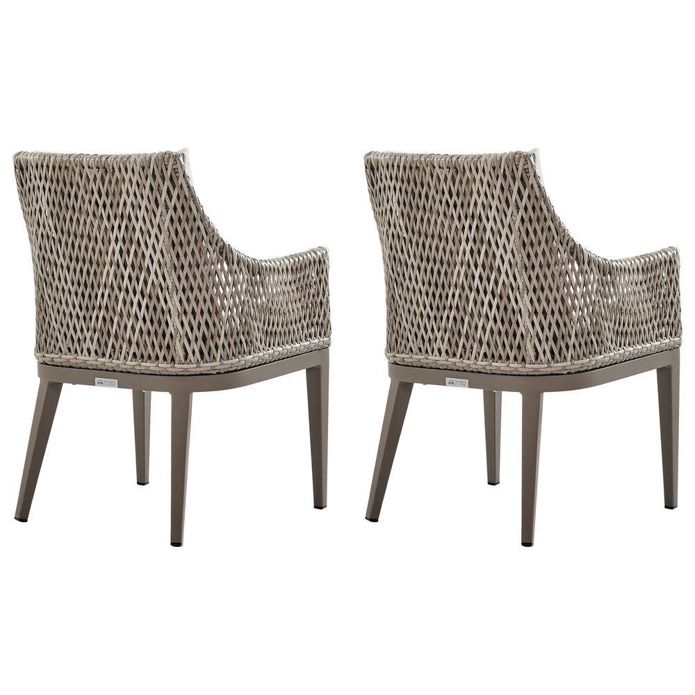 Blue River Grenada Outdoor Dining Chair Beige Cushions in Gray (Set of 2), , large