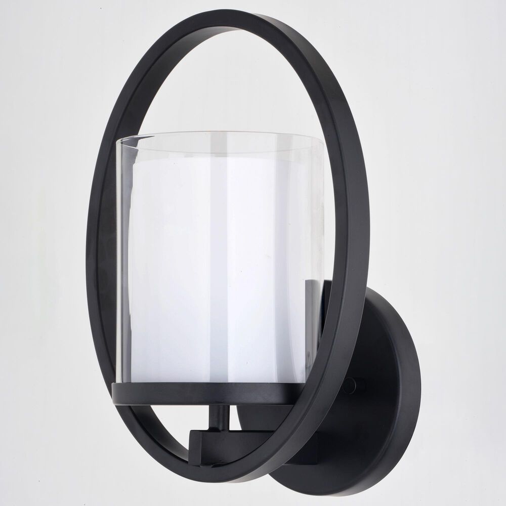 Vaxcel Princeton 1-Light Wall Sconce in Black, , large
