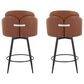 Lumisource Dahlia 26" Swivel Counter Stool in Camel (Set of 2), , large