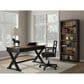 Ashley Wildenauer Home Office Desk in Rich Brown and Warm Satin Black, , large