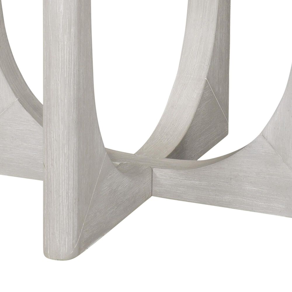 Bassett Mirror Gavin Round End Table in Driftwood and White, , large